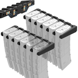 Magnetic AR10 Wall Mount Mag Holder for Gun Safe | AR 308 Rifle Wall Rack|PMAG Magazine Holder Display for Gun Room | Home Magazine Storage Rack for Gun Safe,Cabinet,Wall (2 Pack)