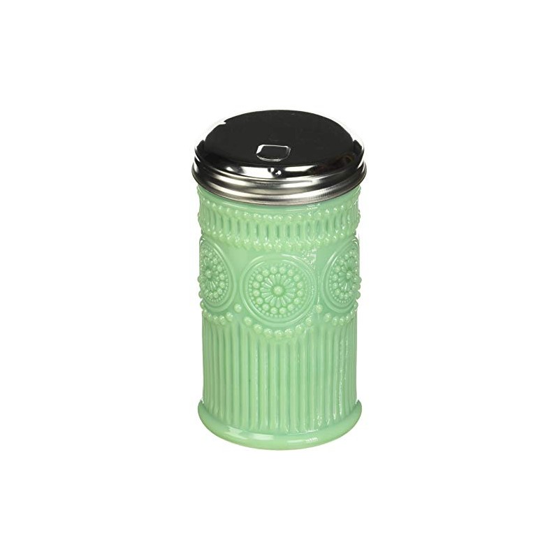 Tablecraft Sugar Shaker with Stainless Steel Top, 3.0625" x 5.75",