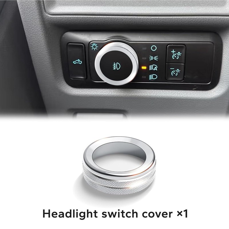 TOPKU Air Conditioner Switch Trim Cover Aluminum Center Console Knob
