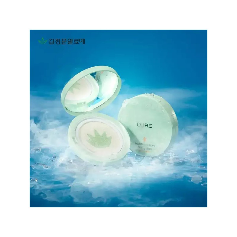 Kim Jeong-mun Aloe 김정문알로에 큐어 마일드 쿨링 선쿠션 25g 본품1개+리필1개
