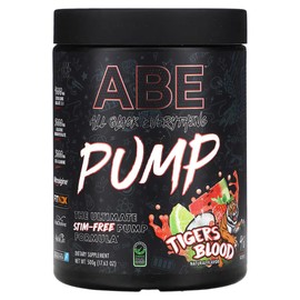 ABE Zero Stim Pre-Workout for Explosive Focus, Energy, and Muscle Pumps | Tiger's Blood | 40 or 20 Servings | Stimulant-Free Formula | Citrulline Malate, Creatine, Beta-Alanine