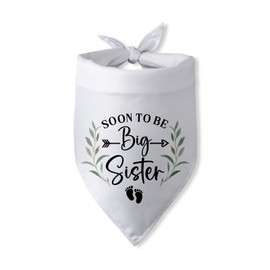 Soon to Be Big Sister Dog Bandana Baby Announcement Dog Gender Reveal Outfit Pregnancy Announcement Props Scarf Accessories Big Sister Bandana for Dogs