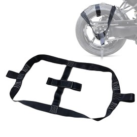 Universal Motorcycle Rear Wheel Tie-Down Strap, Transportation Bundle Belt for Motor Bike Dirt Bike Trailer (Black)
