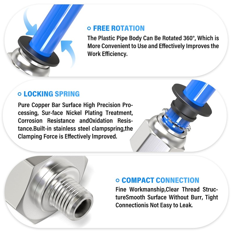 TAILONZ PNEUMATIC Male Thread Straight 4mm OD M6 Thread Push