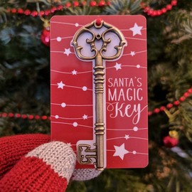 The Shelf Shack Santa's Magic Key - Father Christmas' No Chimney Golden Metal KeySanta's Magic Key - Father Christmas' No Chimney Golden Metal Key