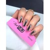 6Pcs Nail Buffers Half Moon Shape Double Sided 180/240 grit