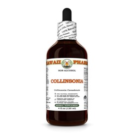 Collinsonia (Collinsonia Canadensis) Dry Root Glycerite, Made in Hawaii, All Natural, Vegan, Lab Tested Alcohol-Free Liquid Extract - 4 fl.oz