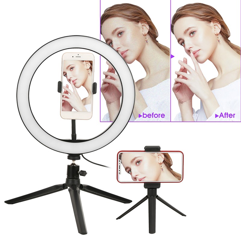 26cm/10in Ring Light LED Live Lamp Fill Light Dimmable USB