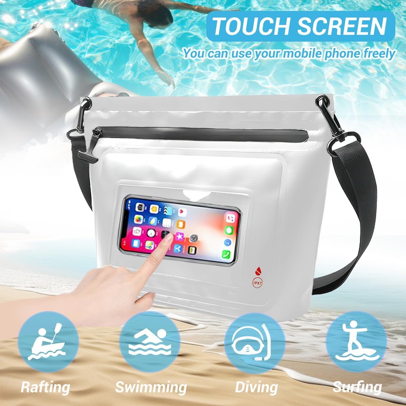 Dwafill Waterproof Swimming Bag, 6L Waterproof Bag, Waterproof Bum Bag