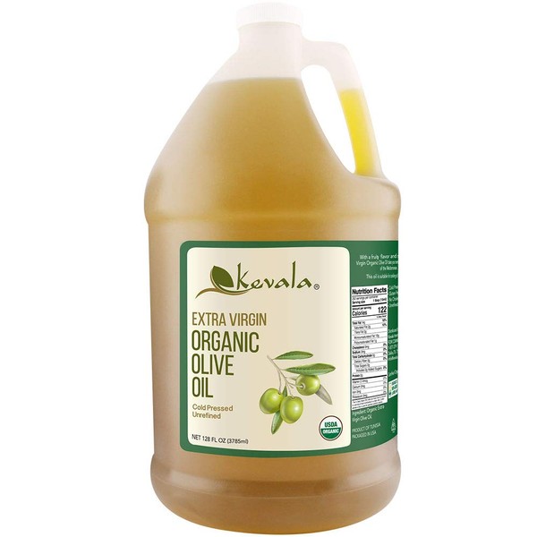 Kevala Organic Extra Virgin Olive Oil, 1 Gallon, 128 Fl Oz