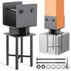 Uphode 2Pack 4"x4"(Actual 3.5"x3.5") Wooden Post Base for Concrete, U-Shape
