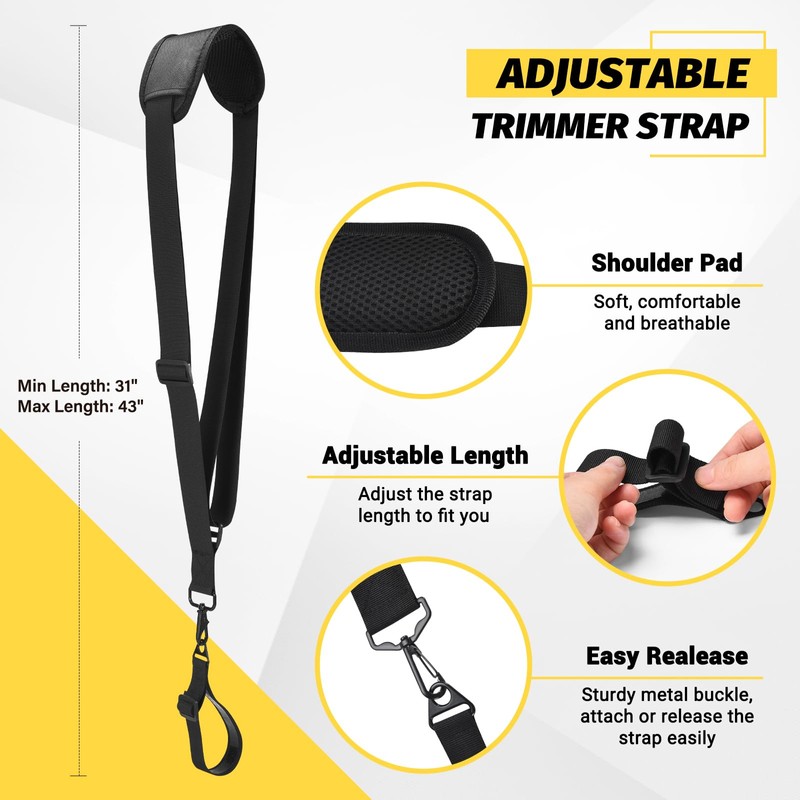 Weed Eater Handle, Ergonomic String Trimmer Handle with Adjustable Shoulder