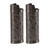 2PCS Torch Lighter Case Vintage Zinc Alloy Eye Catching Long