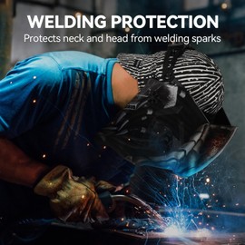 ARCCAPTAIN Reversible Welding Cap, 8 Panel Protective Welders Cap, 10 oz Fireproof Cotton Comforts for Safety and Protection While Welding to Men Women, Line, 7 1/8