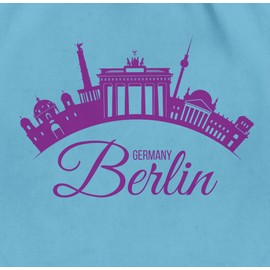Shirtracer - Skyline - Berlin Germany Skyline - Gym bag and fabric bag made of cotton, 3 Light Blue, Einheitsgröße