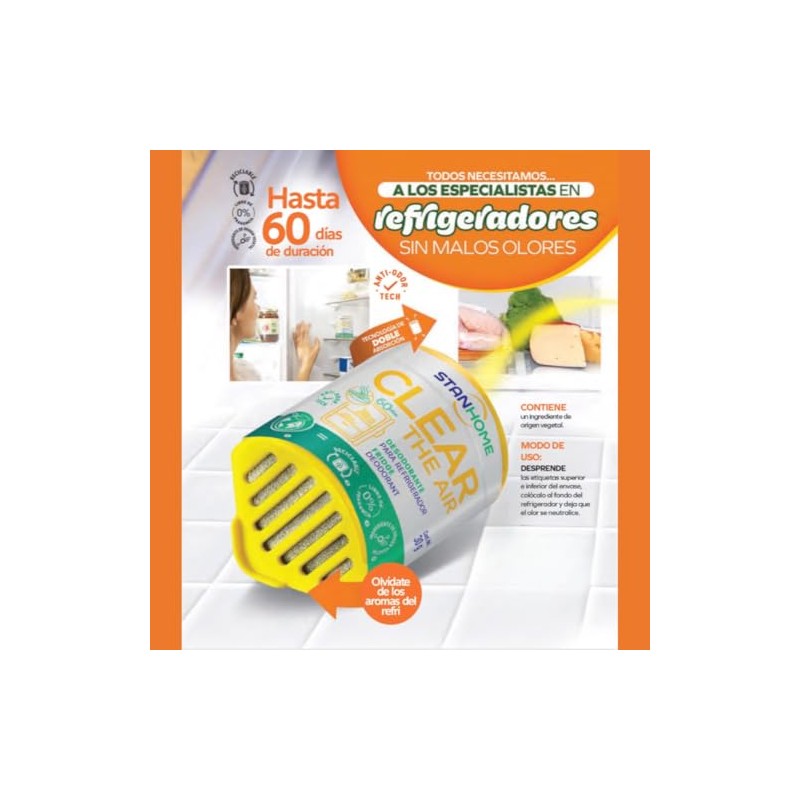 STANHOME 4 pzas de desodorante para refrigerador Clearthe air Stanhome,