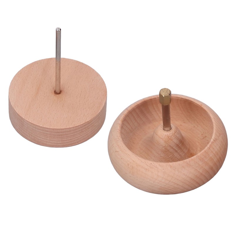 Bead Spinner DIY Beading Turning Bowl 10cm Wooden Manual Beading