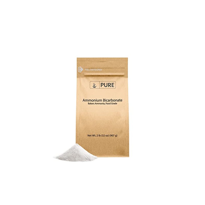 Pure Original Ingredients Ammonium Bicarbonate (2lb) Baker's Ammonia, Traditional Leavening