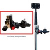 Fine Tuning Bracket Level Adapter, Height Adjustable Telescoping Pole Head