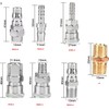 Leanockesa 20pcs Air Hose Quick Connect,Air Compressor Connector Coupler Pneumatic