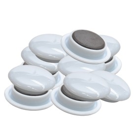 Mag MFCB-30-12P-W Magnetic Color Button for Posting and Notes, Economical, Φ1.2 inches (30 mm), White, Pack of 12