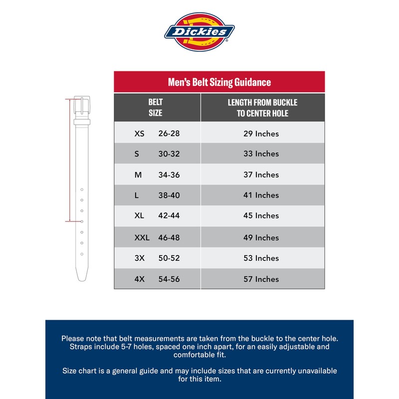 Dickies 38MM Reversible Belt, Black/Black, Medium (34-36)