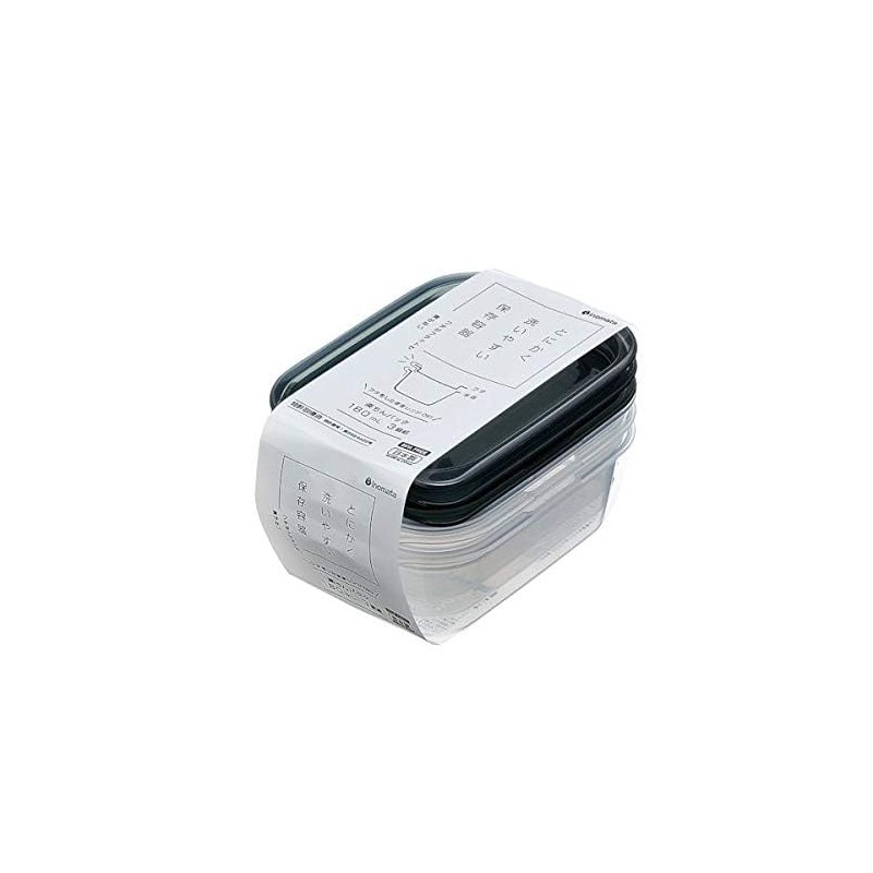 Rakuchin Pack Square Storage Containers, Capacity 6.1 fl oz (180