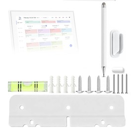 Wall Mount & Stylus Kit for Skylight 15" Calendar Gen 1, Metal No-Drill Bracket with Dual-Tip Pen & Holder (Metal Mount+Stylus Pen)