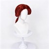 Anime Red long Braids Cosplay Wig Halloween Women Costume Party