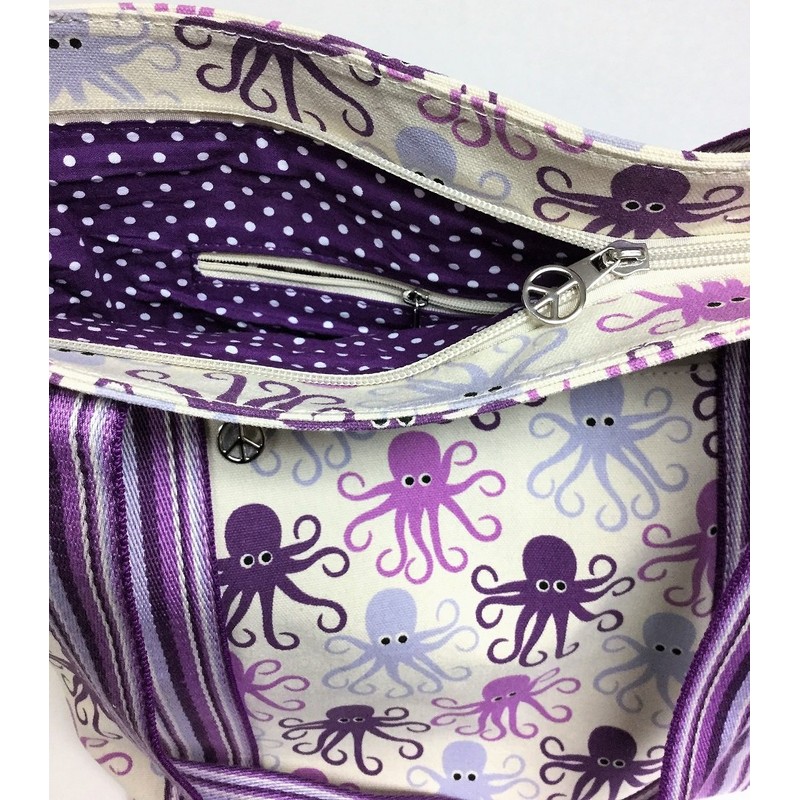 Bungalow 360 Striped Tote (Octopus)