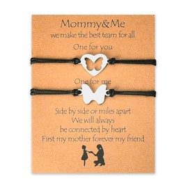 Birthday Gifts for Mom Mother from Daughter Mother Daughter Bracelets Set for 2 Mommy and Me Matching Butterfly Bracelets Set Mothers Day Gift for Mom Mother Daughter Bday Christmas Gifts
