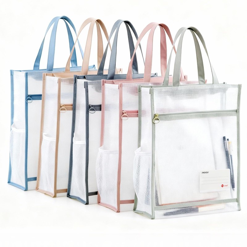 LOLYSIC 5 Pack A4 Size Project Bags for Quilting, 14x11x5