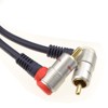 kenable Pure OFC RIGHT ANGLED 2 x RCA Phonos to
