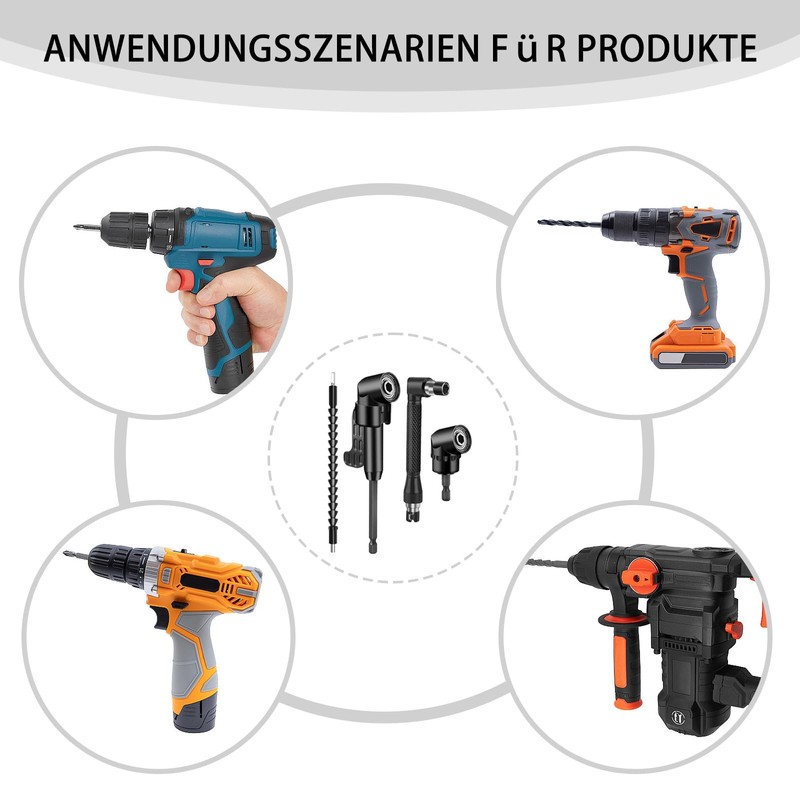 Set of 20 105° Angle Screwdriver Attachment Set, Angle Drill