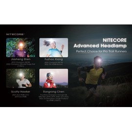 NITECORE NU31 Triple Output Lightweight USB-C Rechargeable Headlamp- 550 Lumens -Orange w/Eco-Sensa USB Charging Cable