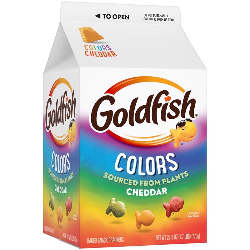 Goldfish Colors Cheddar Cheese Crackers, 27.3 Oz Carton