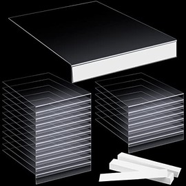 50 Pcs Clear Moveable Shelf Label Holders Plastic Shelf Label Holder Transparent Library Shelf Markers Book Shelf Holders for Office Library Store 5.1 x 7.9 x 0.75 Inches, Includes 50 Label Inserts