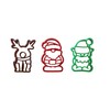 JOIE KITCHEN GADGETS 3pc Plastic Christmas Cookie Cutters Set: Elf,