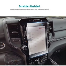 Flyingchan Screen Protector Compatible with Dodge Ram 1500 2500 3500 (2019-2024),TRX Rebel Laramie Limited Uconnect 12 Inch Touchscreen, clear