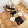 Inhobbok Table Runner Green Small Table Runner Golden Marbling Ginkgo