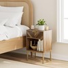 Masupu Nightstand,Modern Night Stand Boho Farmhouse Wood Bedside Table with