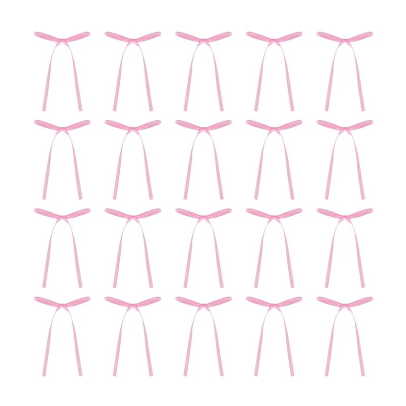 20Pcs Bow Cupcake Toppers - Bowknot Ribbons Coquette Party Decorations