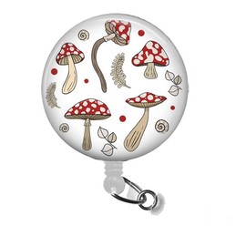 Boho Mystical Mushroom Badge Reel, Mushroom Lover Badge Reel, Grow Your Own Way Badge Holder, Boho Nurse Badge Reels, Cute Gifts for Students