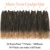 Mscat 12 Inch 9 Packs Micro Twist Crochet Hair Bob
