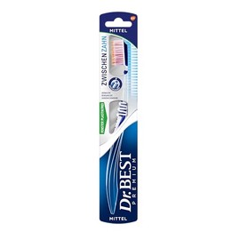 Dr.BEST Cepillo de dientes intermedio (1 unidad), para una limpieza profunda de los espacios interdentales
