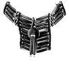 Hairpipe Bone Choker Necklace with Big Center Pendant Hand Crafted