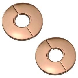 Wall Split Flange JianLing 2pcs Rose Gold 304 Stainless Steel Round Escutcheon Plate OD 65mm ID 23mm