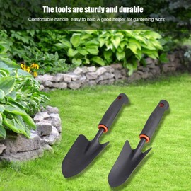 Topyond 4pcs Gardening Tool Set, Garden Rake Spade,Hand Cleaning Shovel Tools,Anti Rust and Durable Gardening Shovel Tools, Suitable for Family Gardening Flowers Planting