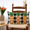 Ogiselestyle Easter Carrot Buffalo Plaid Throw Pillow Cover, 12 x