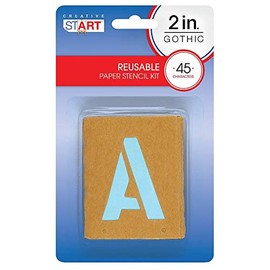 Creative Start® Reusable Stencil, Letters, Numbers and Characters, 2", Gothic (098163)
